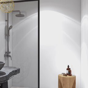 118" x 47" White Glossy Peel and Stick Wall Paneling Roll