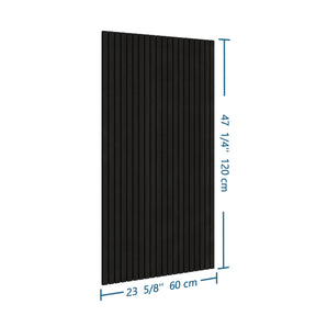 Black Oak Wood Slat Acoustic Panels Decorative Wall Paneling