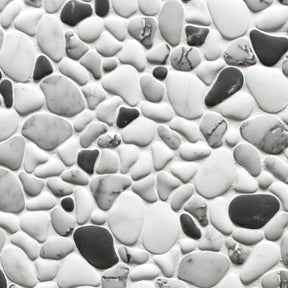 Pebble Grey Mix 12"x12" Recycled Glass Floor And Wall Mosaic Tile
