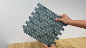 Subway Green Mixed Peel and Stick Backsplash Tile