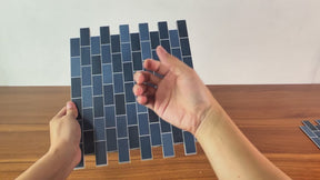 Subway Blue Mixed Peel and Stick Backsplash Tile