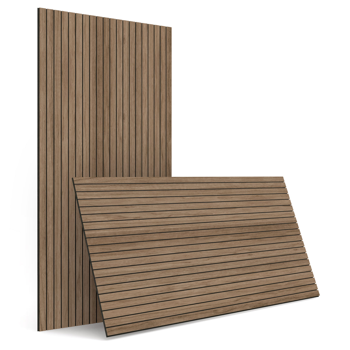 Walnut Wood Slat Acoustic Panels Decorative Wall Paneling