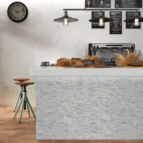 3D Carrara White Natural Marble Peel and Stick Tile