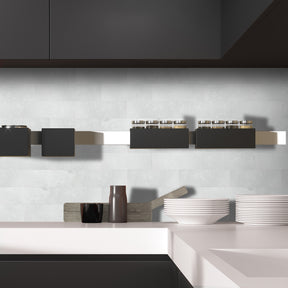 4x12´´ Cement Grey Peel and Stick Tile