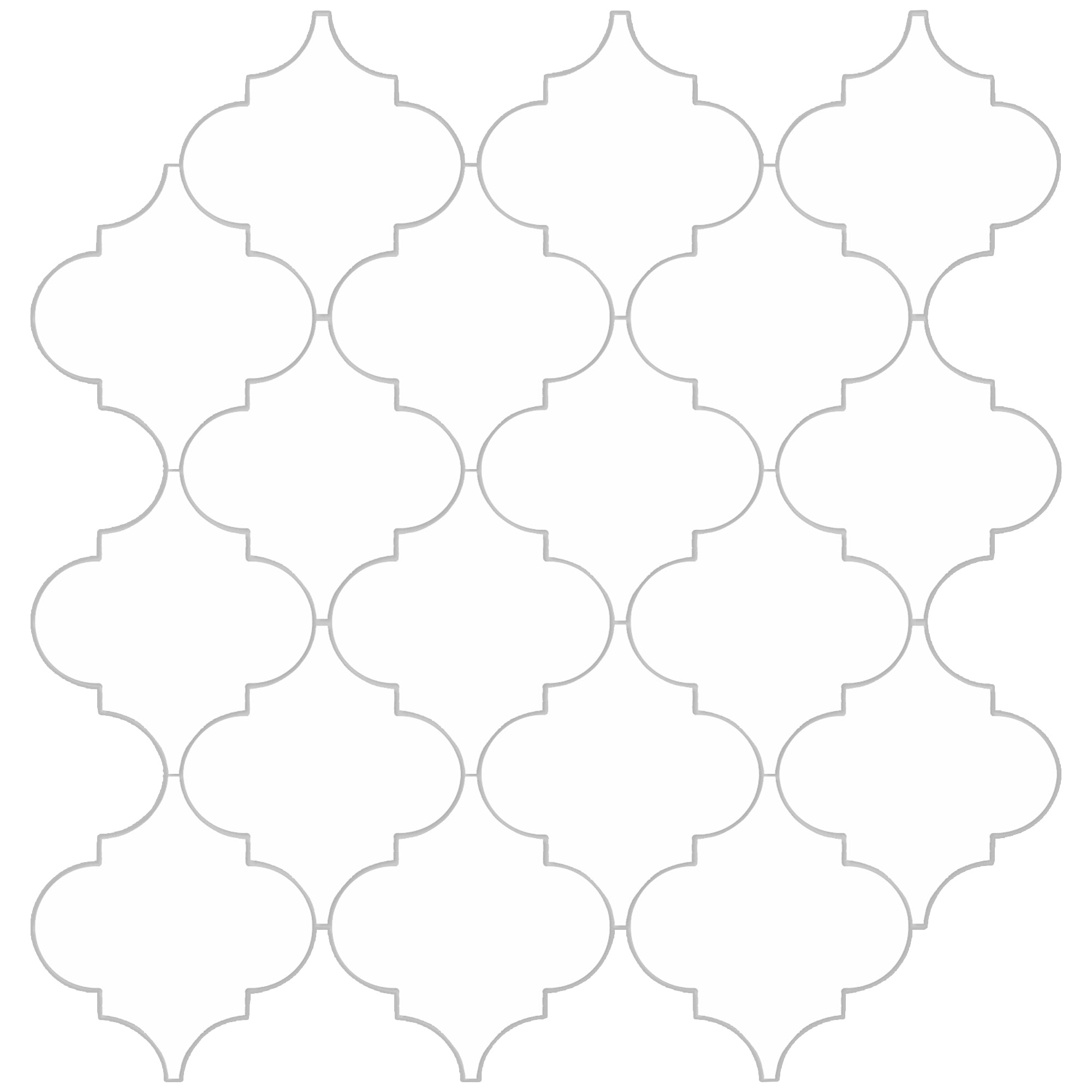 Arabesque White Peel and Stick Tile