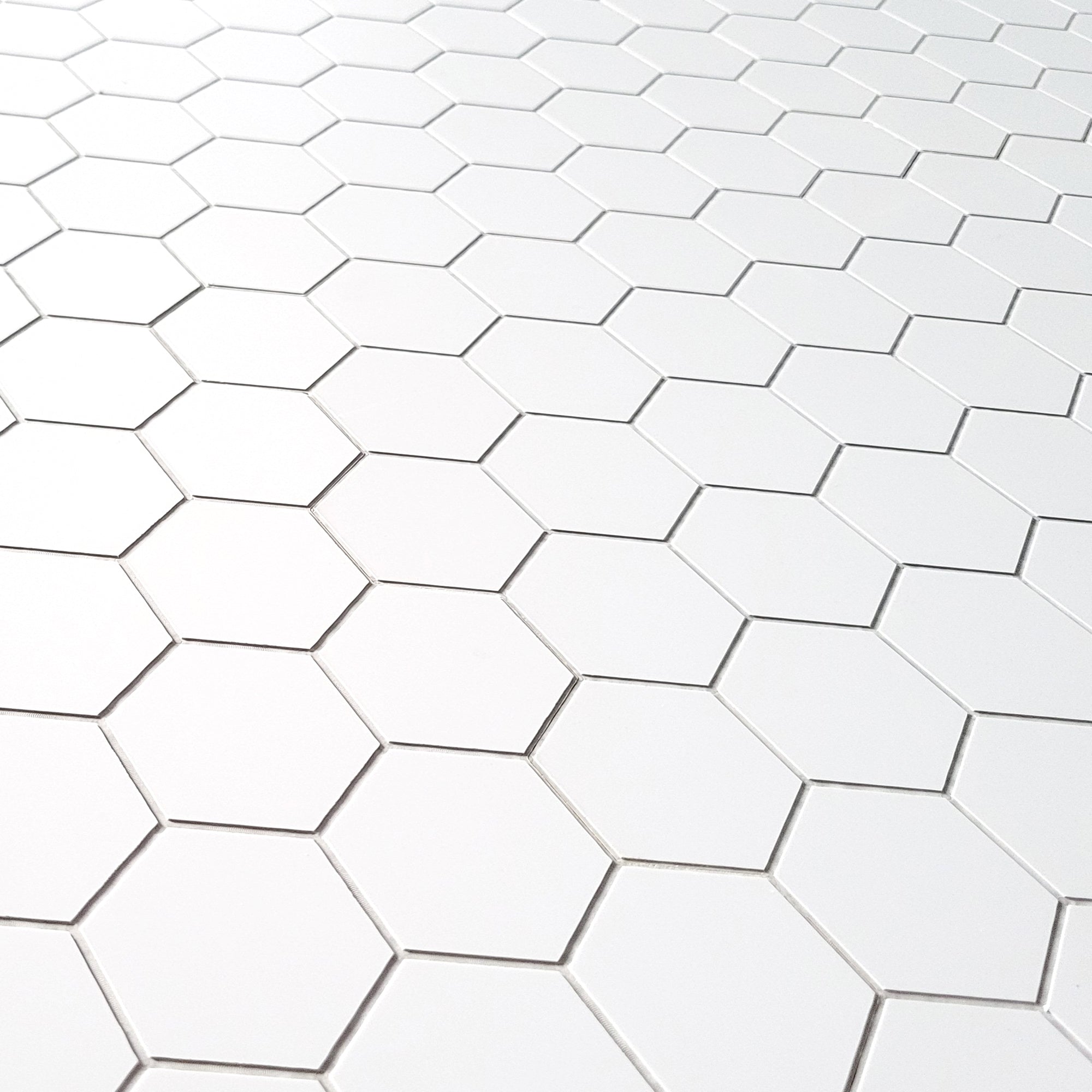 2'' Hexagon White Peel and Stick Tile